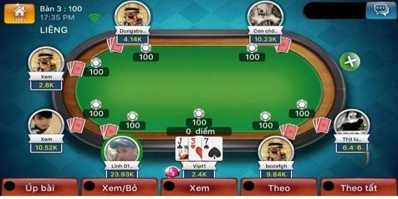 Hướng dẫn cách đánh bài liêng từng bước